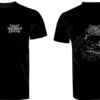 T-Shirt - GND: Black tee with "Great Northern Docks" on the front and a Maine docks scene with dock, boat, cabin, and matching text on the back.