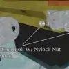 Labeled diagram of Dock Hinge Bolt with Nylock Nut (8 Pack) for Maine Docks, with arrows highlighting hinge bolt and Nylock nut components.