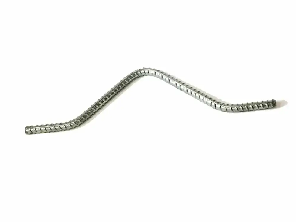 A DIY Anchor Rod for Concrete Block, made of steel and bent in a zigzag shape, is displayed on a plain white background.