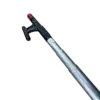 The Telescoping Boat Hook features an aluminum pole, black plastic hook, and red rubber tip—ideal for Great Northern Docks—shown on a plain white background.