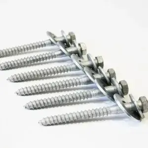 Seven Dock Float Attachment Kits (Foam Filled) are arranged in a neat diagonal row on a white background, ideal for Maine Docks.