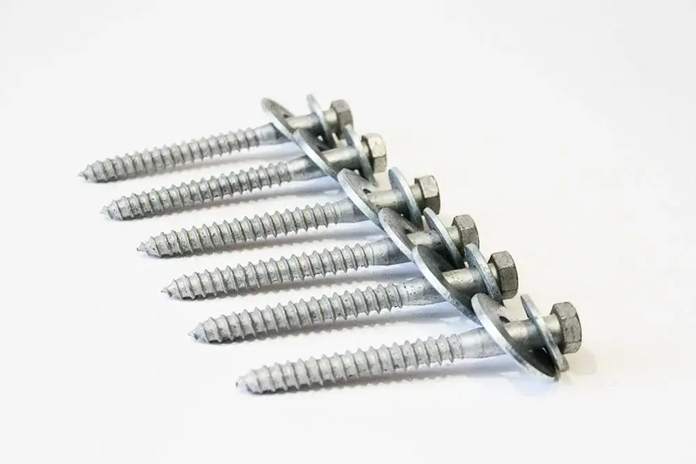 Seven Dock Float Attachment Kits (Foam Filled) are arranged in a neat diagonal row on a white background, ideal for Maine Docks.