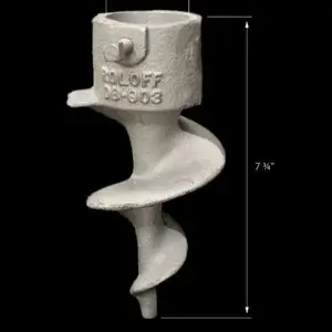 A Pipe Auger (2 Pack) from Great Northern Docks, each 1 15/16" wide × 7 3/4" tall, features a metal auger blade with a cylindrical top labeled "ROL-OFF D6-908.