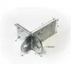 Reinforced T-Hinge Plate for aluminum docks; dimensions: 7"L x 4"H x 4.5"W, base diameter 3", thickness 7/16", holes 3/4" diameter.